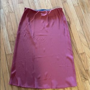 A New Day Dark Mauve Slip Midi Skirt
